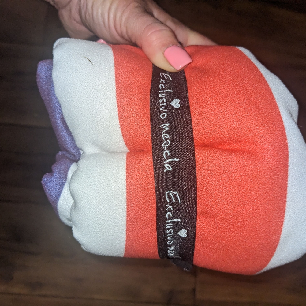 Striped Blanket with Red and White